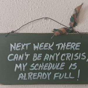 Green wooden Wall sign